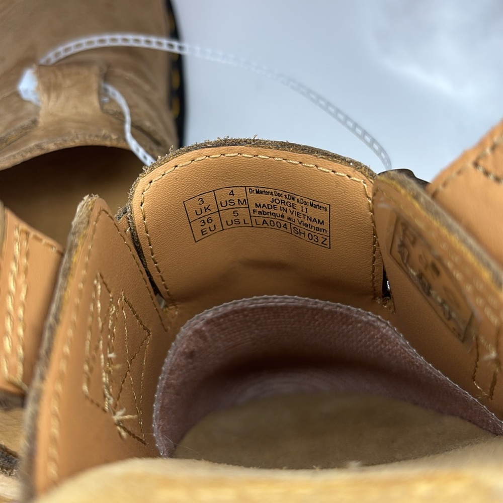 Dr. Martens Jorge II Slingbacks Mule Sandal Suede Brown Light Sand Women's 5 NEW - Picture 9 of 9